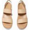 imageCoutgo Womens Flat Sandals Comfortable Arch Support Adjustable Double Strap Lightweight Summer Platform SandalsNude