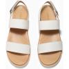 imageCoutgo Womens Flat Sandals Comfortable Arch Support Adjustable Double Strap Lightweight Summer Platform SandalsWhite