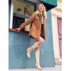 imageCoutgo Womens Kitten Heel Knee High Boots Wide Calf Square Toe Leather Boot Shoes with ZipperLight Khaki