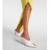 imageCoutgo Womens Kitten Heels Mules Open Peep Toe Slide Sandals Slip On Summer Dress ShoesWhite