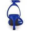 imageCoutgo Womens Pearl Kitten Heels Sandals Square Open Toe Dress Sandals Ankle Strap Satin Wedding Party Summer SandalsRoyal Blue