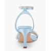 imageCoutgo Womens Pearl Kitten Heels Sandals Square Open Toe Dress Sandals Ankle Strap Satin Wedding Party Summer SandalsSky Blue