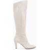 imageCoutgo Womens Wide Calf Knee High Boots Stiletto High Heel Pointed Toe Side Zipper Suede Long Boots Winter ShoesBeige