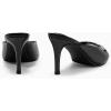 imageCoutgo Womens Heeled Mules Peep Toe High Heels Backless Dress Shoes Summer Slide Sandals with Metal ChainBlack