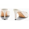 imageCoutgo Womens Heeled Mules Peep Toe High Heels Backless Dress Shoes Summer Slide Sandals with Metal ChainWhite