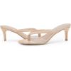 imageCoutgo Womens Kitten Heel Flip Flops Slip On Thong Slide Sandals Comfortable Summer Beach ShoesBeige
