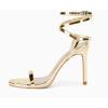 imageCoutgo Womens Strappy Lace up Heels Sandals Sexy High Heeled Ankle Strap Summer Dress ShoesGold