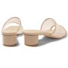 imageCoutgo Womens Slide Sandals Mesh Chunky Heels Mules Square Open Toe Slip On Summer Dress ShoesKhaki