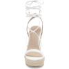 imageWomens Espadrille Wedges Lace Up Platform Ankle Cross Strap Slingback Summer Dress SandalsWhite
