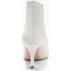 imageCoutgo Womens High Heel Ankle Booties Pointed Toe Slip On Boots Winter Dress Boot ShoesWhite