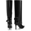 imageCoutgo Womens Knee High Boots Fold Over Pointed Toe Stiletto High Heel Boot Sexy Winter Tall Boots