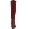 imageCoutgo Womens Knee High Boots Pointed Toe Chunky Heel Boot Side Zipper Winter Long BootsReddish Brown