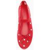 imageCoutgo Womens Mesh Ballet Flats Crystal Rhinestone Studded Comfortable Mary Jane Dress ShoesRed