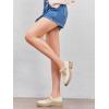 imageCoutgo Womens Platform Loafers T Strap Chunky Low Heel Buckle Strap Mary Jane Comfortable Casual Office ShoesBeige