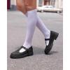 imageCoutgo Womens Platform Loafers T Strap Chunky Low Heel Buckle Strap Mary Jane Comfortable Casual Office ShoesBlack