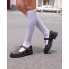 imageCoutgo Womens Platform Loafers T Strap Chunky Low Heel Buckle Strap Mary Jane Comfortable Casual Office ShoesCoffee