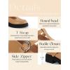 imageCoutgo Womens Platform Loafers T Strap Chunky Low Heel Buckle Strap Mary Jane Comfortable Casual Office ShoesKhaki