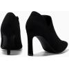 imageCoutgo Womens Pointed Toe V Cut Ankle Boots Kitten Heel Side Zip Office BootiesBlack1
