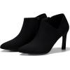 imageCoutgo Womens Pointed Toe V Cut Ankle Boots Kitten Heel Side Zip Office BootiesBlack1