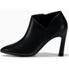 imageCoutgo Womens Pointed Toe V Cut Ankle Boots Kitten Heel Side Zip Office BootiesBlackpu