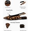 imageCoutgo Womens Slingback Flats Bow Slip on Dress Shoes Buckle Comfortable Ballet Flats Pointed Toe Flat Party Work ShoesLeopard