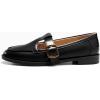 imageCoutgo Womens Slip On Loafers TStrap Closed Round Toe Flats Comfortable Work Business Dress ShoesBlack