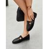 imageCoutgo Womens Slip On Loafers TStrap Closed Round Toe Flats Comfortable Work Business Dress ShoesBlack