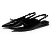 imageCoutgo Womens Slingback Flats Bow Slip on Dress Shoes Buckle Comfortable Ballet Flats Pointed Toe Flat Party Work ShoesBlack
