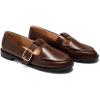 imageCoutgo Womens Slip On Loafers TStrap Closed Round Toe Flats Comfortable Work Business Dress ShoesDark Brown