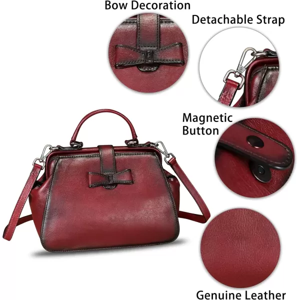 Genuine Leather Satchel for Women Vintage Purse Handmade Handbag Crossbody Bag Shoulder Purse
