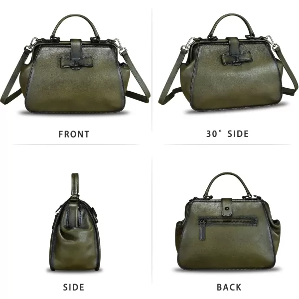 Genuine Leather Satchel for Women Vintage Purse Handmade Handbag Crossbody Bag Shoulder Purse