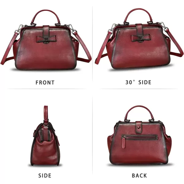 Genuine Leather Satchel for Women Vintage Purse Handmade Handbag Crossbody Bag Shoulder Purse