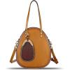 imageGenuine Leather Handbag Purse for Women Retro Top Handle Bags Satchel Handmade Vintage Crossbody Shoulder BagBrown