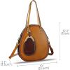 imageGenuine Leather Handbag Purse for Women Retro Top Handle Bags Satchel Handmade Vintage Crossbody Shoulder BagBrown