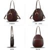 imageGenuine Leather Handbag Purse for Women Retro Top Handle Bags Satchel Handmade Vintage Crossbody Shoulder BagCoffee