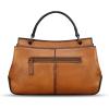 imageGenuine Leather Handbag Satchel for Women Retro Leather Crossbody Bag Pouch Vintage Ladies Handbag PurseBrowncf
