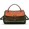 imageGenuine Leather Handbag Satchel for Women Retro Leather Crossbody Bag Pouch Vintage Ladies Handbag PurseGreenrf