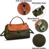imageGenuine Leather Handbag Satchel for Women Retro Leather Crossbody Bag Pouch Vintage Ladies Handbag PurseGreenrf