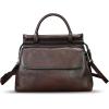imageGenuine Leather Handbag for Women Retro Leather Crossbody Bag Pouch Vintage Handbag Purse Ladies SatchelCoffee