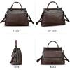 imageGenuine Leather Handbag for Women Retro Leather Crossbody Bag Pouch Vintage Handbag Purse Ladies SatchelCoffee