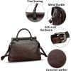 imageGenuine Leather Handbag for Women Retro Leather Crossbody Bag Pouch Vintage Handbag Purse Ladies SatchelCoffee