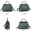 imageGenuine Leather Handbag for Women Retro Leather Crossbody Bag Pouch Vintage Handbag Purse Ladies SatchelDarkgrey