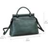 imageGenuine Leather Handbag for Women Retro Leather Crossbody Bag Pouch Vintage Handbag Purse Ladies SatchelDarkgrey