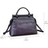 imageGenuine Leather Handbag for Women Retro Leather Crossbody Bag Pouch Vintage Handbag Purse Ladies SatchelPurple