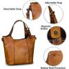 imageGenuine Leather Handbag for Women Vintage Handmade Shoulder Bag Purse Tote Cowhide Satchel Crossbody TopHandle BagBrown