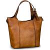 imageGenuine Leather Handbag for Women Vintage Handmade Shoulder Bag Purse Tote Cowhide Satchel Crossbody TopHandle BagBrown