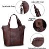 imageGenuine Leather Handbag for Women Vintage Handmade Shoulder Bag Purse Tote Cowhide Satchel Crossbody TopHandle BagCoffee