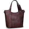 imageGenuine Leather Handbag for Women Vintage Handmade Shoulder Bag Purse Tote Cowhide Satchel Crossbody TopHandle BagCoffee