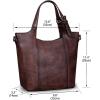 imageGenuine Leather Handbag for Women Vintage Handmade Shoulder Bag Purse Tote Cowhide Satchel Crossbody TopHandle BagCoffee