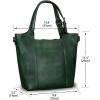 imageGenuine Leather Handbag for Women Vintage Handmade Shoulder Bag Purse Tote Cowhide Satchel Crossbody TopHandle BagGreen